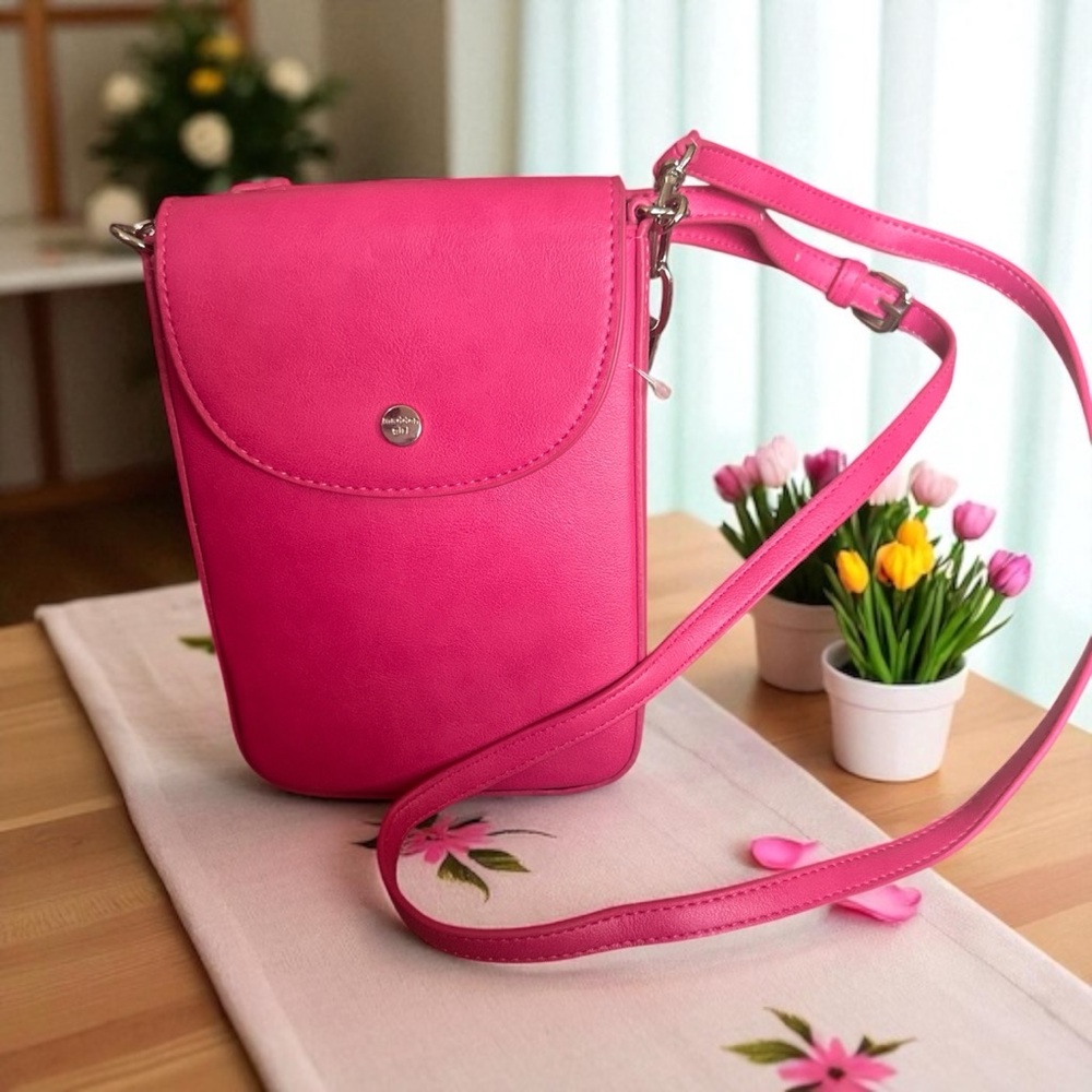 Madden Girl Pink Crossbody Bag with Structured Design
